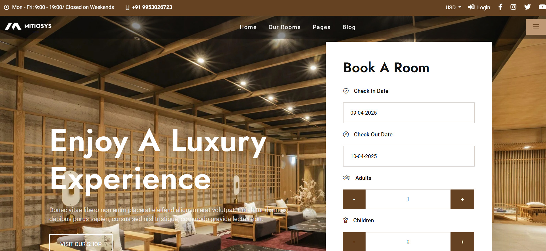 Luxury Hotel Website